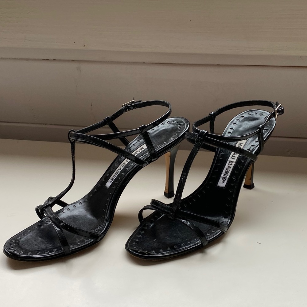 Manolo Blahnik sandals.